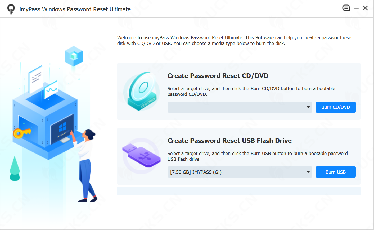 imyPass Windows Password Reset 1.0.12破解版，win电脑密码重置/清除工具-ucks