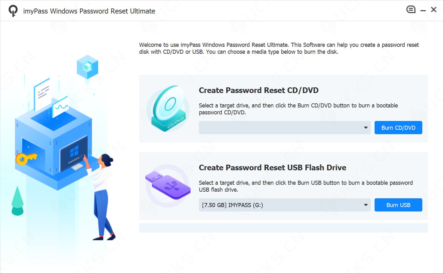 图片[1]-imyPass Windows Password Reset 1.0.12破解版，win电脑密码重置/清除工具-ucks