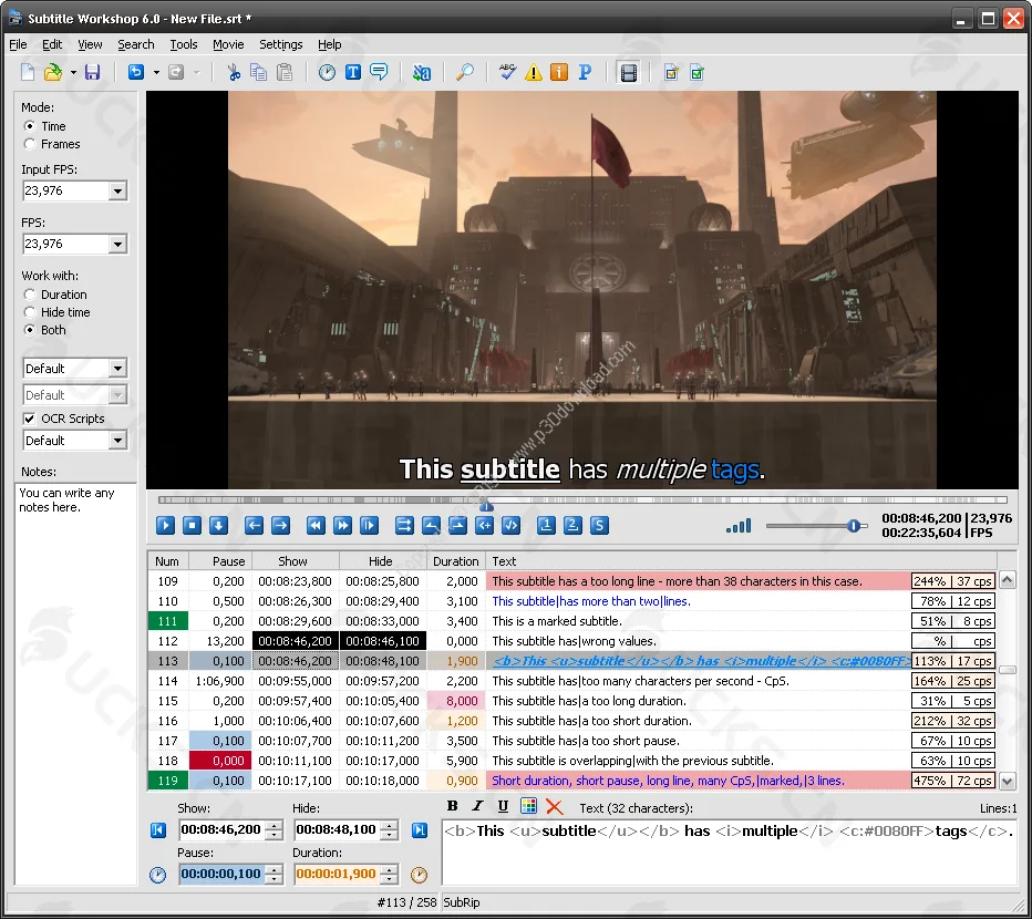 Subtitle Workshop 6.3.6：免费开源的字幕编辑与同步工具-ucks