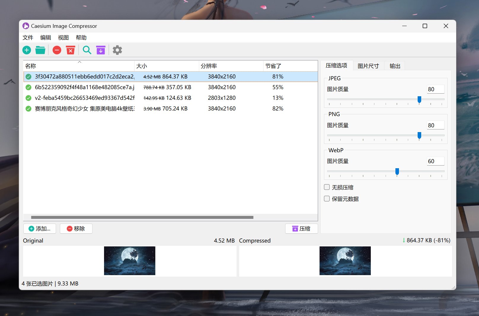 Caesium Image Compressor图片压缩工具v2.3.1