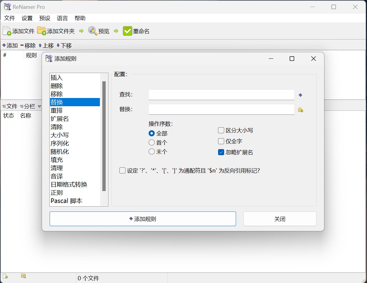 ReNamer Pro v7.1.0 破解版,文件批量重命名工具