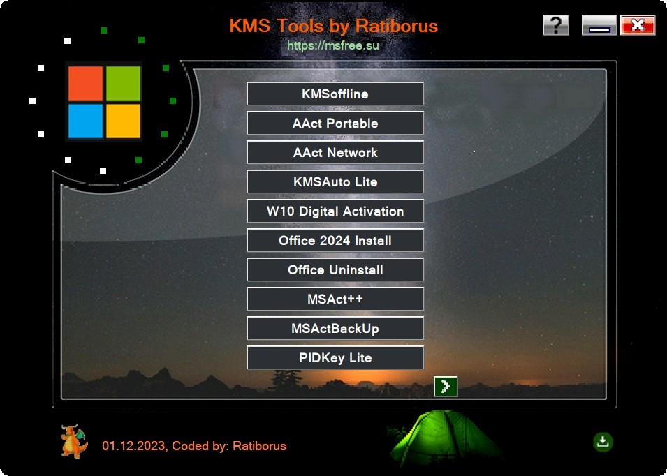 Ratiborus KMS Tools 01.12.2023，office/Windows激活工具